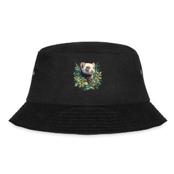 Ferret Frettchen - Bucket Hat - black - Front - Lela (165cm)