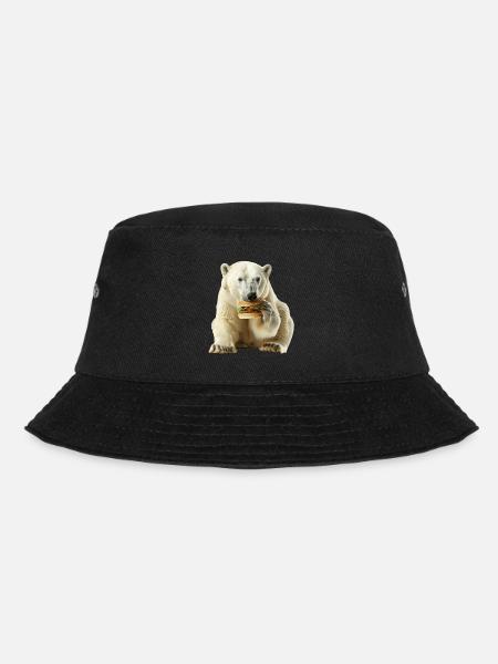 Eisbär - Bucket Hat - Schwarz