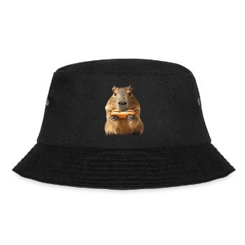 Wasserschwein - Bucket Hat - Schwarz - Vorne - Lela (165cm)