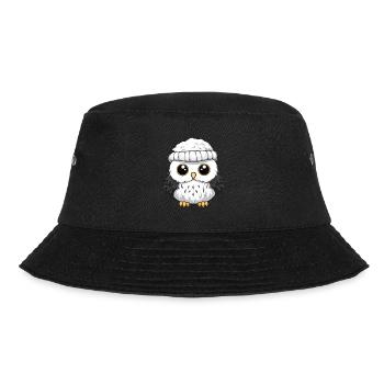 Owl Winter Animal Baby Comic - Bucket Hat - black - Front - Lela (165cm)