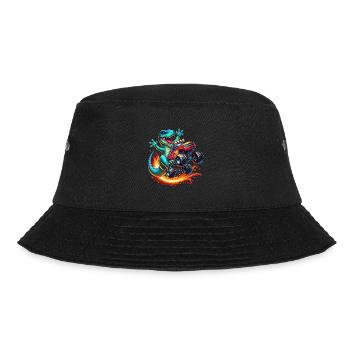 Adventurous dinosaur on monster truck - Bucket Hat - black - Front - Lela (165cm)