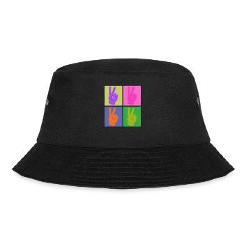 Poignée de paix colorée Pop Art Design - Bob - noir - Devant - Lela (165cm)