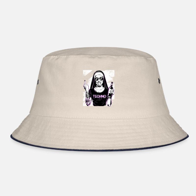 Rebellious Nun Techno Party Hardstyle Bucket Hat