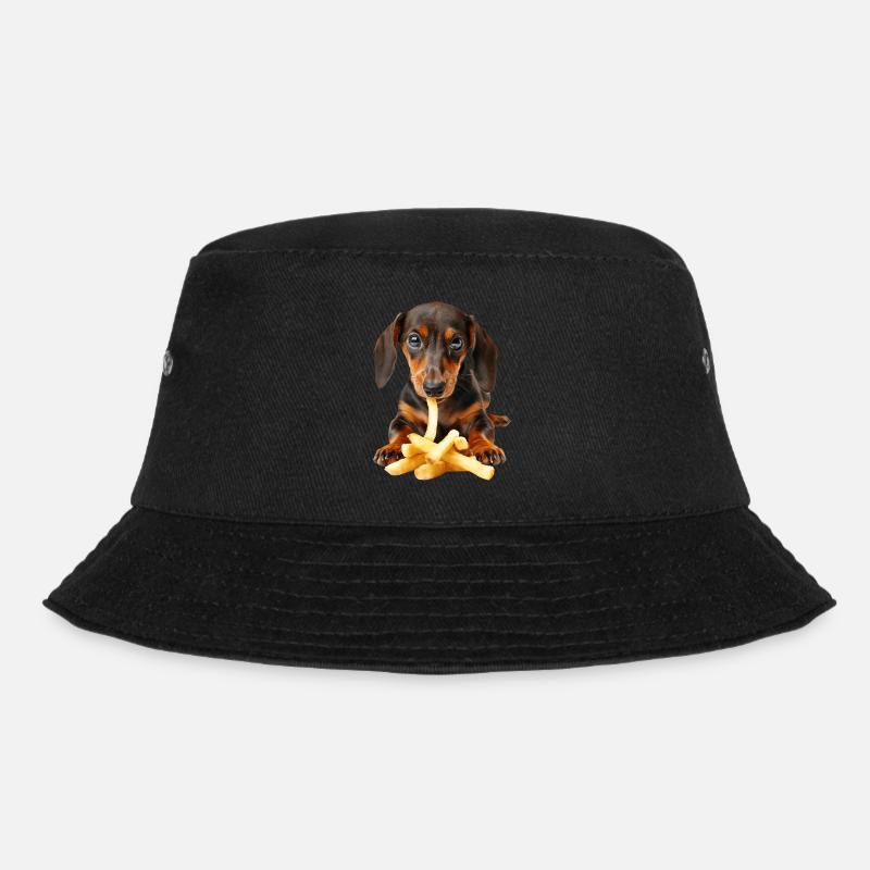 Dackel - Bucket Hat - Schwarz