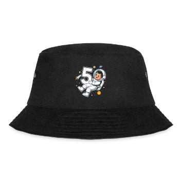 5th Birthday Astronaut Space Adventure for Boys - Bucket Hat - Schwarz - Vorne - Lela (165cm)