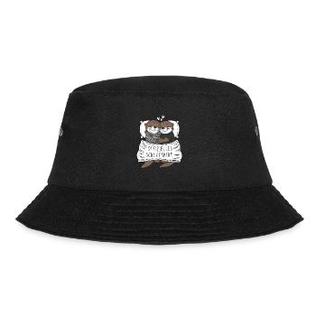Offizielles Schlafshirt Süßes Otter Paar - Bucket Hat - Schwarz - Vorne - Lela (165cm)