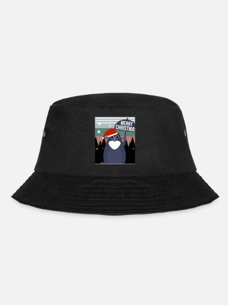 Merry Christmas Cat - Bucket Hat - Schwarz