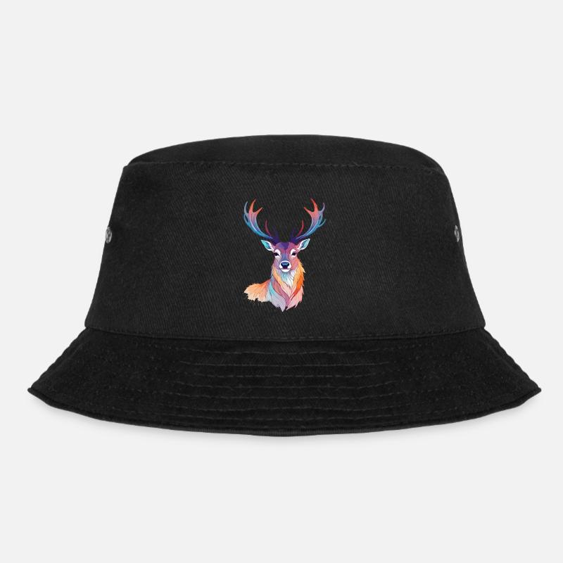 cerf art vectoriel avec illustration aux couleurs vives - Bob - noir