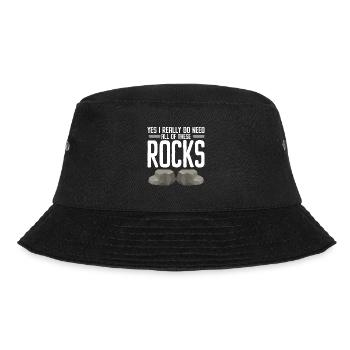 Rock Collector Geology Geologist - Bucket Hat - Schwarz - Vorne - Lela (165cm)