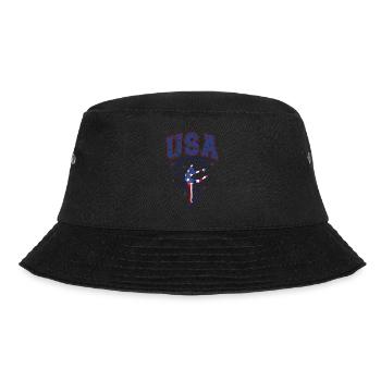USA Turnen Patrioten Sternen Feuerwerk - Bucket Hat - Schwarz - Vorne - Lela (165cm)