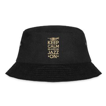 Keep Calm And Jazz On Musikliebhaber - Bucket Hat - Schwarz - Vorne - Lela (165cm)