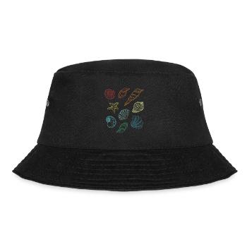 Retro Bivalvia Shell Shelling Bag Hunter Seashell - Bob - noir - Devant - Lela (165cm)