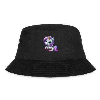 Halloween Einhorn Zombie Gruseliges Fantasy - Bucket Hat - Schwarz - Vorne - Lela (165cm)
