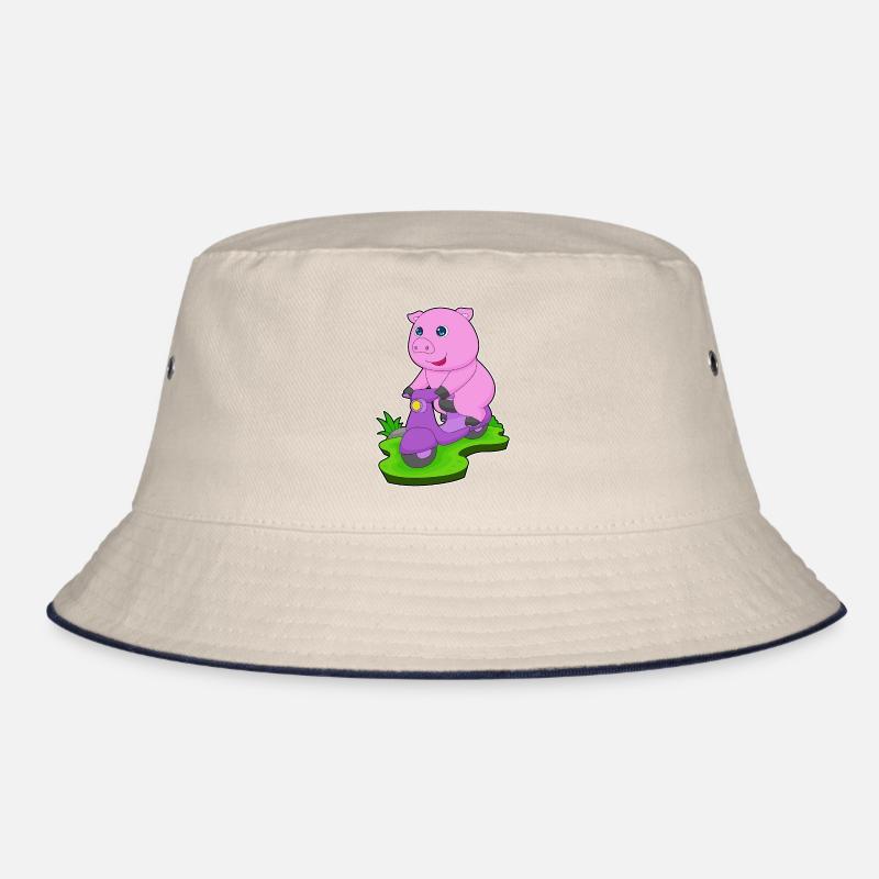Schwein Motorroller Bucket Hat