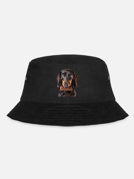 Dackel - Bucket Hat - Schwarz