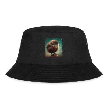 Kiwi Bird Kiwi Vogel - Bucket Hat - Schwarz - Vorne - Lela (165cm)