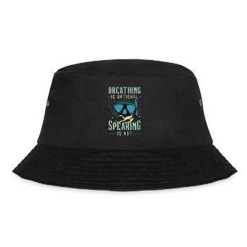 Spearfishing Breathing Is Optional Scuba Diver - Bucket Hat - Schwarz - Vorne - Lela (165cm)