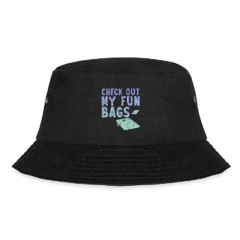Check Out My Fun Bags 3 - Bucket Hat - Schwarz - Vorne - Lela (165cm)