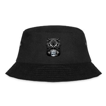 um nope cat funny ironic tea coffee sayings - Bucket Hat - black - Front - Lela (165cm)