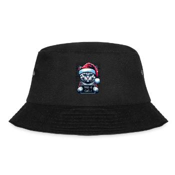 Santa Claus Christmas Funny Cats Mugshot - Bucket Hat - black - Front - Lela (165cm)