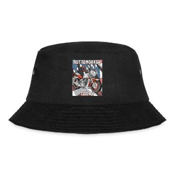 MOTORRAD NOT TOMORROW TODAY - Bucket Hat - black - Front - Lela (165cm)