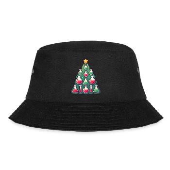 Chemie Weihnachtsbaum Design - Bucket Hat - Schwarz - Vorne - Lela (165cm)