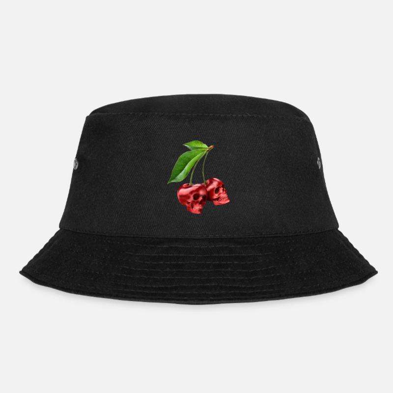 Kirschen Totenköpfe Kirsche Totenschädel - Bucket Hat - Schwarz