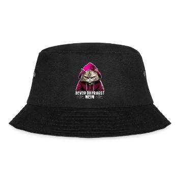 Bevor Du Fragst Nein - Bucket Hat - Schwarz - Vorne - Lela (165cm)