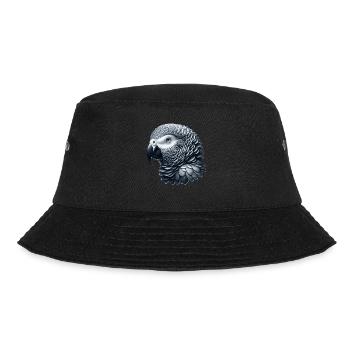 Graupapagei - Bucket Hat - Schwarz - Vorne - Lela (165cm)