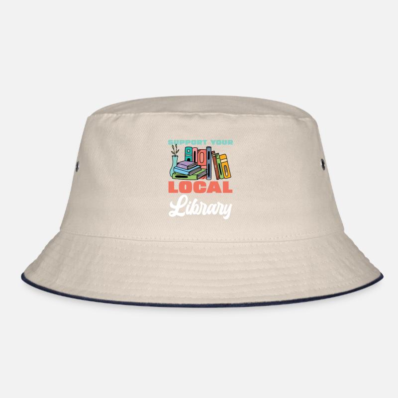 Support your local library Read books Bucket Hat
