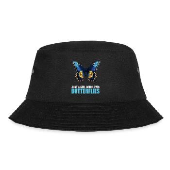Butterfly Schmetterlinge Schmetterling - Bucket Hat - Schwarz - Vorne - Lela (165cm)