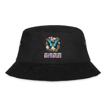 Butterfly Schmetterlinge Schmetterling - Bucket Hat - Schwarz - Vorne - Lela (165cm)