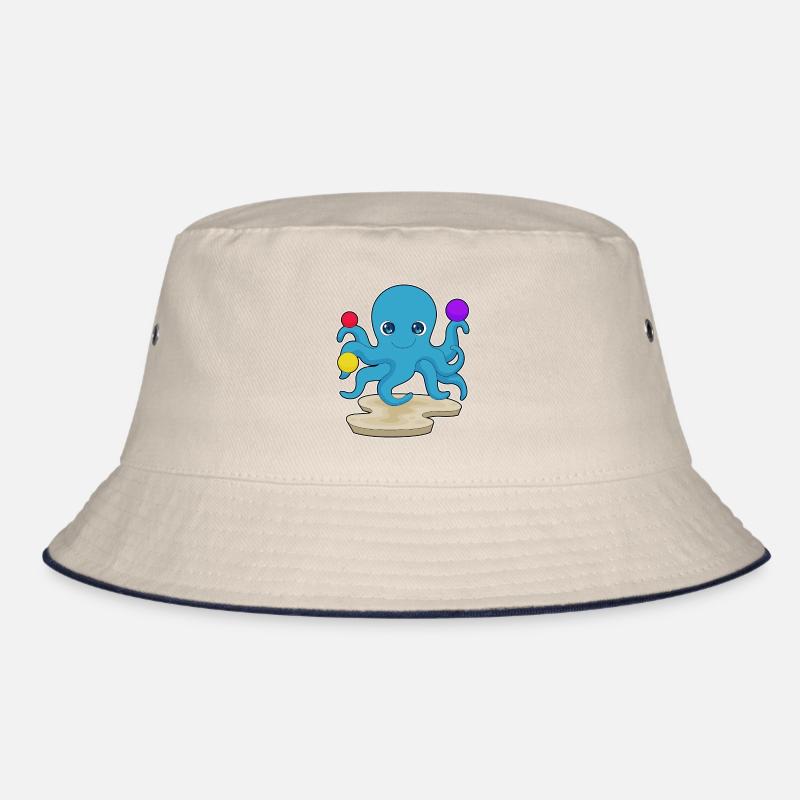 Octopus Paint Balls Bucket Hat