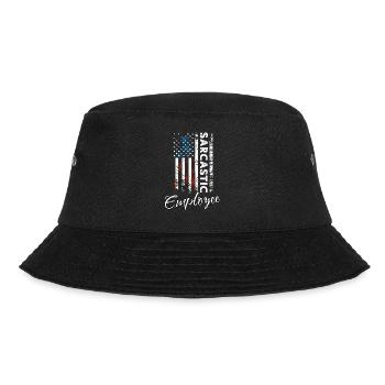 Sarkastischer Mitarbeiter - Bucket Hat - Schwarz - Vorne - Lela (165cm)