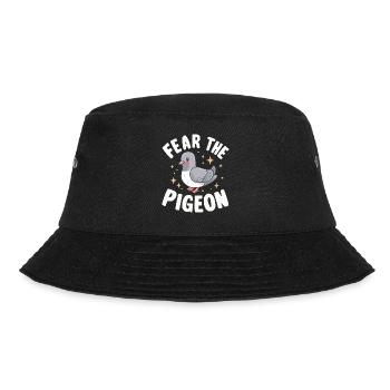 Taube Tauben Tier Vogel - Bucket Hat - Schwarz - Vorne - Lela (165cm)