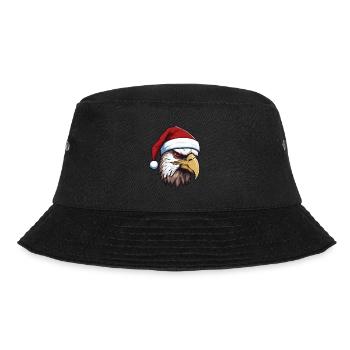 Adler Kopf Weihnachten Portät - Bucket Hat - Schwarz - Vorne - Lela (165cm)