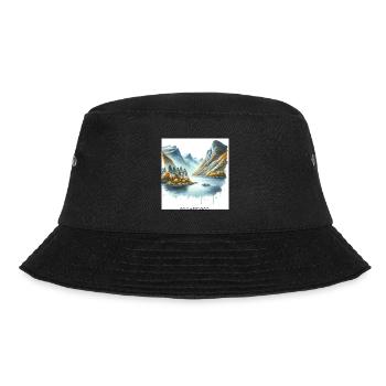 Sognefjord Herbst Skandinavien Norwegen Naturwunde - Bucket Hat - Schwarz - Vorne - Lela (165cm)