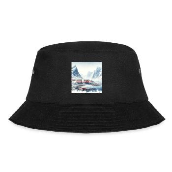 Lofoten Berge & Rorbuer Skandinavien Norwegen - Bucket Hat - Schwarz - Vorne - Lela (165cm)