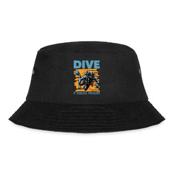 Scuba Diving Dive It Reduces Pressure Snorkeling - Bucket Hat - black - Front - Lela (165cm)