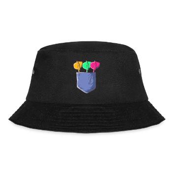 Darting Arrow Dartist Darted Pocket Dart - Bucket Hat - black - Front - Lela (165cm)