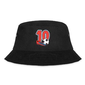 Football Birthday 10th Anniversary Children's Birthday Party - Bucket Hat - black - Front - Lela (165cm)