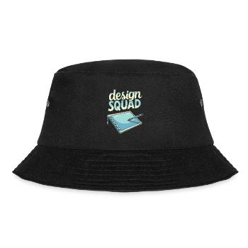 Grafikdesigner Kader - Bucket Hat - Schwarz - Vorne - Lela (165cm)