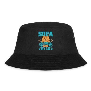 Cat Dad Gifts - Bucket Hat - Schwarz - Vorne - Lela (165cm)