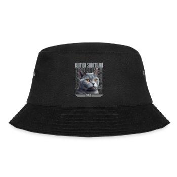 British Shorthair Dad Cat Kitten Father - Bucket Hat - Schwarz - Vorne - Lela (165cm)