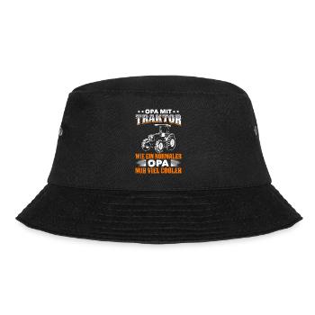 OPA MIT TRAKTOR WIE EIN NORMALER OPA NUR COOLER - Bucket Hat - Schwarz - Vorne - Lela (165cm)