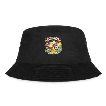 Warum in die Pedale treten, wenn man abfahren kann - Bucket Hat - Schwarz - Vorne - Lela (165cm)