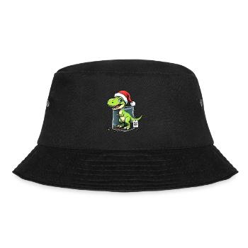Tea Rex Dinosaurier Weihnachten Tee - Bucket Hat - Schwarz - Vorne - Lela (165cm)
