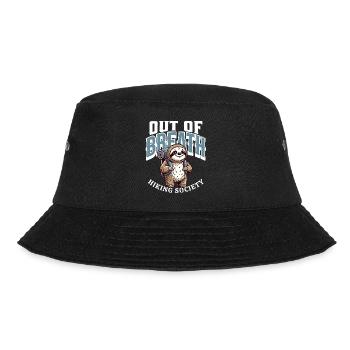 Wandern Hiking Faultier Spruch Lustig Geburtstag - Bucket Hat - Schwarz - Vorne - Lela (165cm)