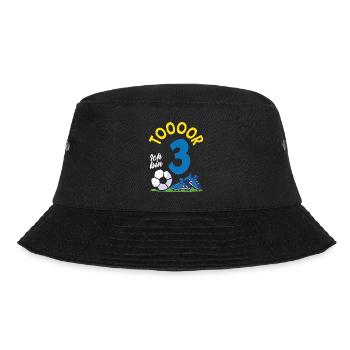 Goal Football I'm 3 Children's Birthday Party - Bucket Hat - black - Front - Lela (165cm)