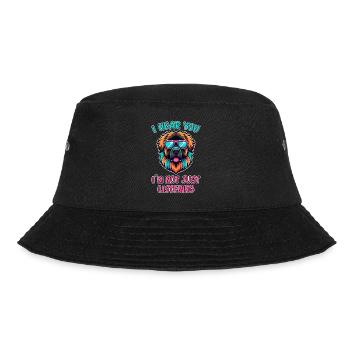 Leonberger Saying Funny Leonberger Gift - Bucket Hat - black - Front - Lela (165cm)